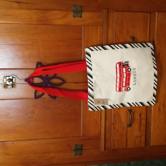 Red Bus - Cotton Victoria Bag - NWT - Picture 1 of 9